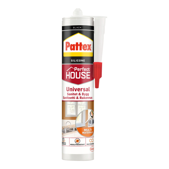 Pattex sanitær- og byggsilikon svart 280 ml